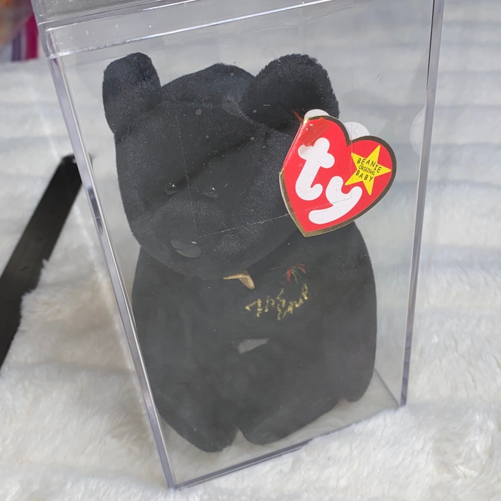 RARE TY Beanie Baby “The End” Black Bear Collectible 1999 pristine retired